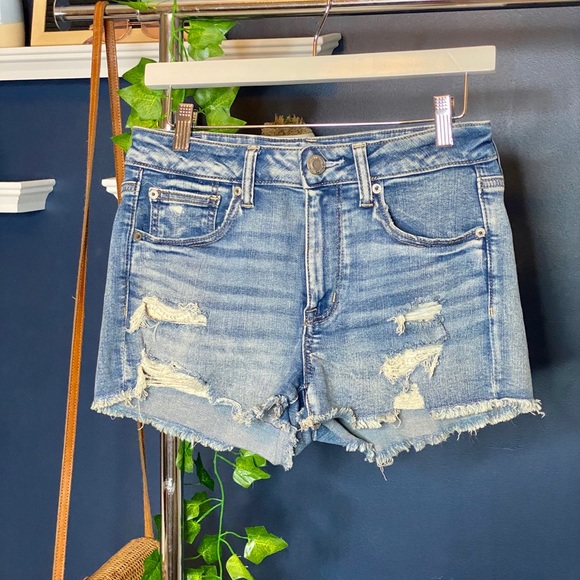 American Eagle Distressed Denim Shorts - Picture 1 of 6
